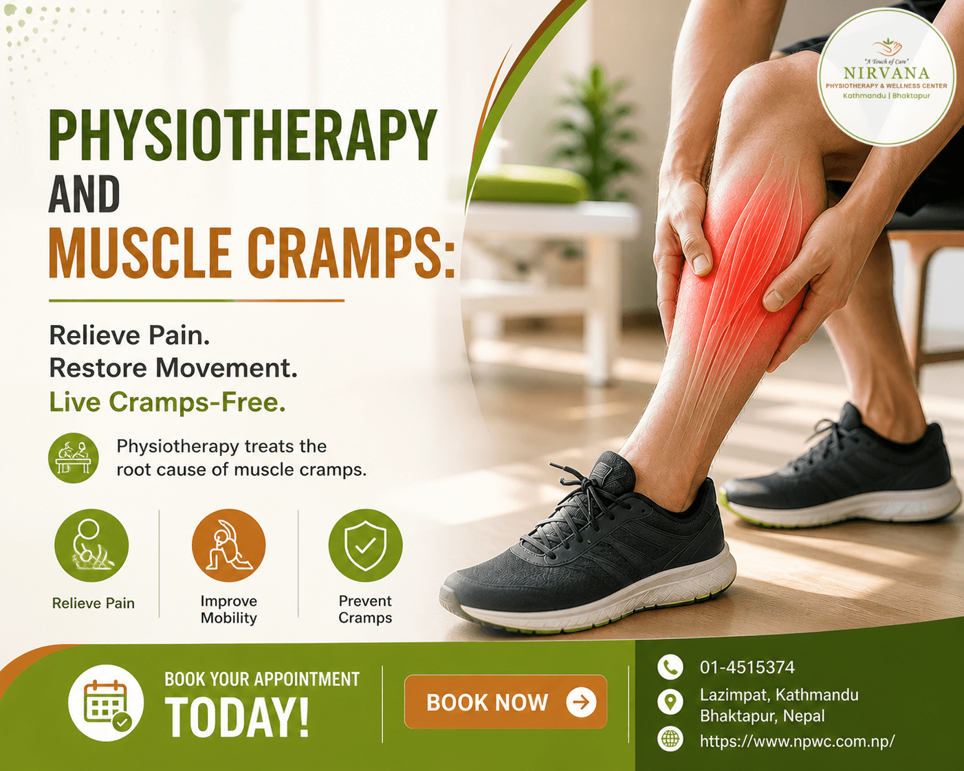 Physiotherapy and Muscle Cramps: How Physiotherapy Treats Muscle Cramps in Nepal (Complete Guide) Physiotherapy-and-muscle-cramps
