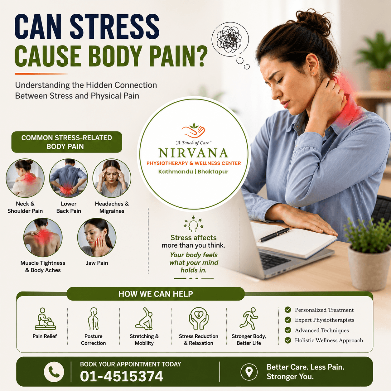 Can Stress Cause Body Pain? Hidden Connection Between Stress and Physical Pain Can Stress Cause Body Pain.